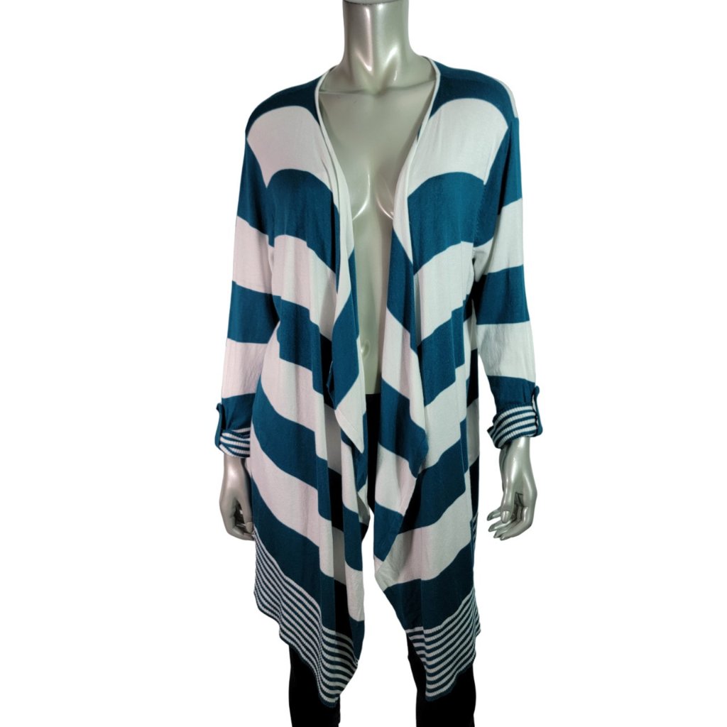 Torrid Cardigan Sweater Plus Size 1x Lightweight Open Front Casual Stretch Green